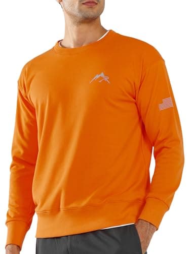 NORTHYARD Men's Long Sleeve Crewneck Sweatshirt for Casual Comfortable Moisture Wicking Cotton Sweatshirts