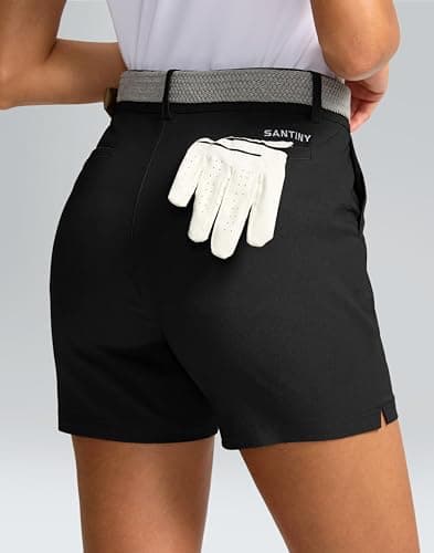 SANTINY Women's Quick Dry Stretch Golf Shorts with Pockets for Summer Casual Outdoor Hiking