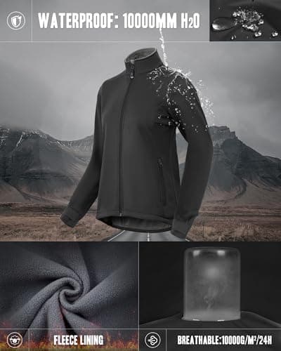 Women's Waterproof Fleece Running Jacket Zip Up for Cold Weather Workouts
| Women's 33,000ft Fleece Jacket Waterproof Z