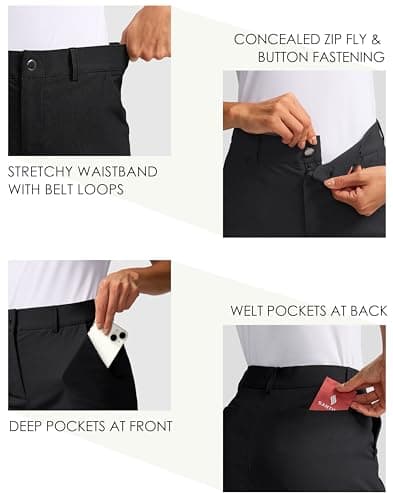SANTINY Women's Quick Dry Stretch Golf Shorts with Pockets for Summer Casual Outdoor Hiking