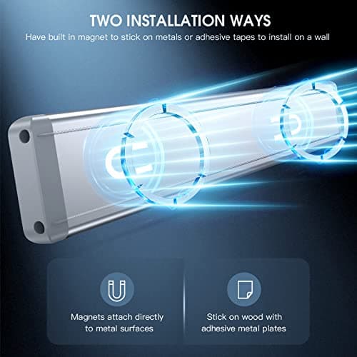 63 LED Rechargeable Battery Operated Motion Sensor Light Indoor 2 Pack Magnetic Dimmable Closet Lights for Kitchen, Sta
