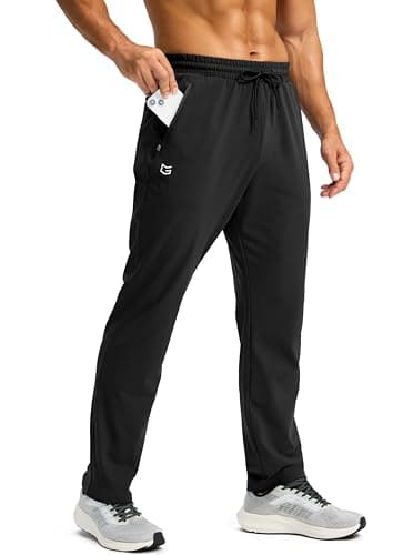 G Gradual Men's Fleece Lined Winter Pants Best for Men Athletes in Cold Weather Zipper Pockets Sweatpants  
G Gradual Me