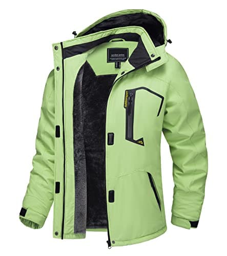 TACVASEN Women's Winter Waterproof Ski Jacket Hooded Fleece Lined Warm Snow Coat for Outdoor Activities
| TACVASEN Wome