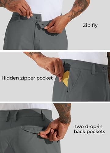 Willit Men's Quick Dry Golf Shorts for Hiking and Casual Wear with Pockets
| Willit Men's Stretch Work Dress Shorts Glo