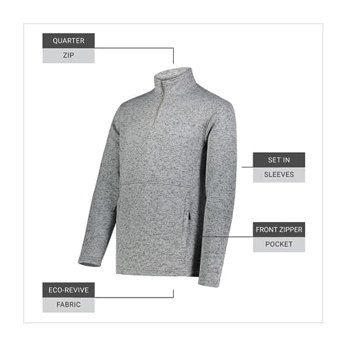 Holloway Men's Alpine Sweater Fleece 1/4 Zip Pullover - Insulated Warmth for Hiking and Outdoor Adventures