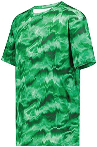 Holloway Men's Stock Cotton-Touch Poly Tee + Comfort + Outdoor + Lightweight + Stretchy + Medium Size + 100% Polyester +