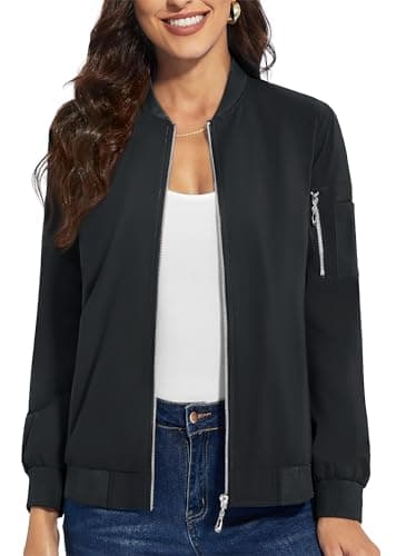 Women's Lightweight Casual Full Zip Windbreaker Jacket for Fall
| Casual Full Zip Windbreaker Jacket for Women Lightwei