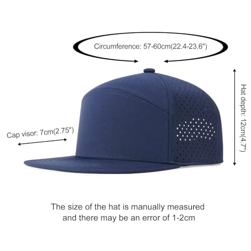 FEINION Men's Adjustable Performance Laser Perforated Baseball Cap for Summer Sports