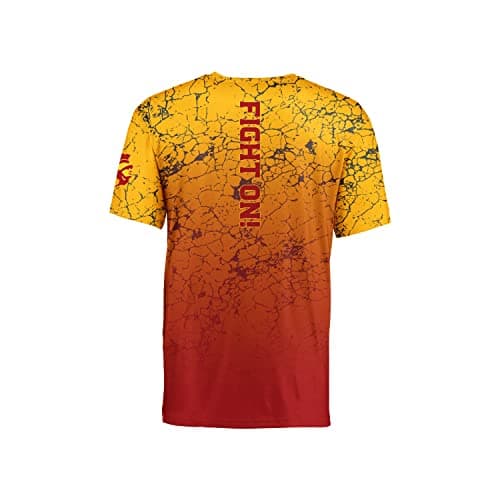 Holloway Men's NCAA Cotton-Touch Poly Marble Tee: Officially Licensed Comfortable Collegiate Shirt for Fans