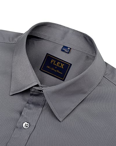 Men's Solid Long Sleeve Stretch Wrinkle-Free Formal Shirt J.VER Business Casual Button Down
| J.VER Men's Long Sleeve S