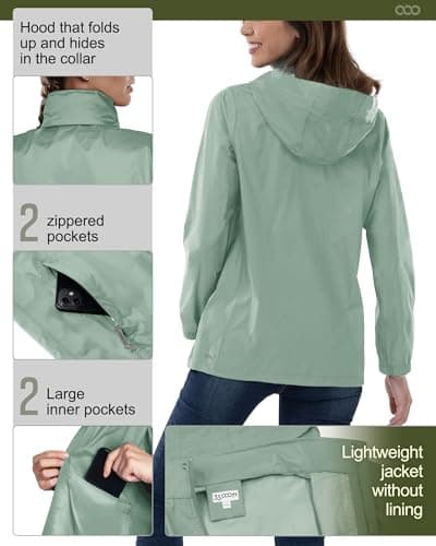 Women's 33,000ft Rain Jacket: Waterproof, Lightweight, and Packable for Golf, Hiking, and Travel
| 33,000ft Women's Rai