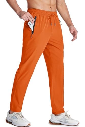 Men's Lightweight Hiking Pants with Quick Dry and Zipper Pockets
| Men's Quick Dry Running Pants Open Bottom Sweatpants