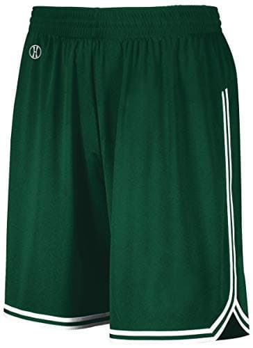 Holloway Ladies Retro Basketball Shorts 2Xl Forest/White - Comfortable Basketball Shorts for Women, Versatile Workout Pa