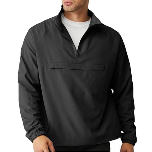 Men's Lightweight Quarter Zip Windbreaker Jacket for Golf, Hiking, and Running
| SEGANUP Men's Lightweight Quarter Zip