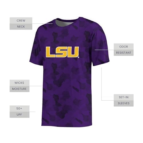 Holloway Men's NCAA Cotton-Touch Poly Camo Tee | Comfortable & Stylish Collegiate Shirt for Sports Fans