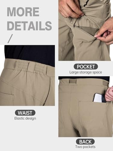 FREE SOLDIER Men's Outdoor Lightweight Waterproof Quick Dry Hiking Pants
| FREE SOLDIER Men's Outdoor Cargo Pants with
