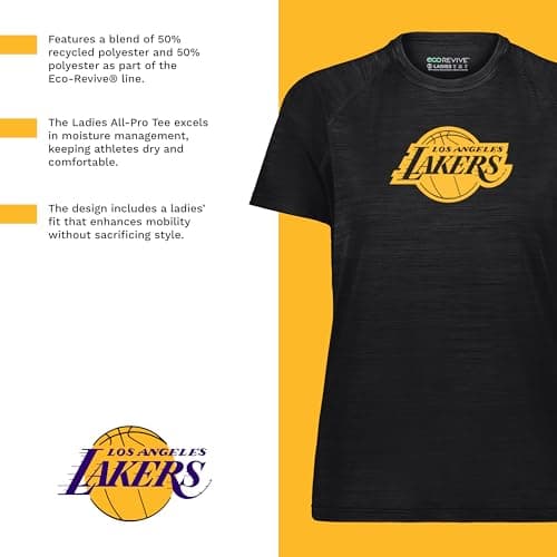 Holloway NBA Women's All-Pro Tee - Athletic Lightweight and Breathable Shirt for Outdoor Activities