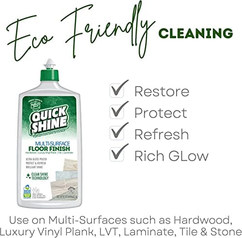 Quick Shine Floor Finish, Water-Based 27 fl oz (Pack of 4) for Commercial Use
| Quick Shine Floor Finish, 27 fl oz (Pac