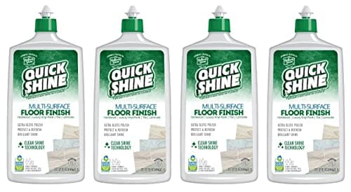 Quick Shine Floor Finish, Water-Based 27 fl oz (Pack of 4) for Commercial Use
| Quick Shine Floor Finish, 27 fl oz (Pac