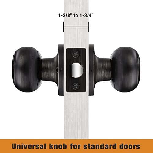 Probrico Passage Door Knobs Handles Keyless Ball Door Knob Oil Rubbed Bronze 6 Pack
Probrico Passage Door Knobs Handles