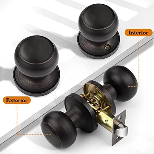 Probrico Passage Door Knobs Handles Keyless Ball Door Knob Oil Rubbed Bronze 6 Pack
Probrico Passage Door Knobs Handles