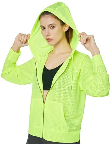 Light and Cozy Women's Long Sleeve Mesh Hoody for Active Wear
| Sheer Hooded Sweatshirt for Women: Lightweight and Styl