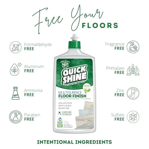Quick Shine Multi Surface Floor Cleaner & Polish with Clean Shine Technology (2-27oz Bottles) for Hardwood, Laminate, L