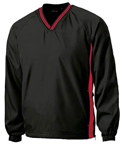 Joe's USA Men's Athletic V-Neck Raglan Wind Shirts for Athletes and Outdoor Enthusiasts - XS-6XL