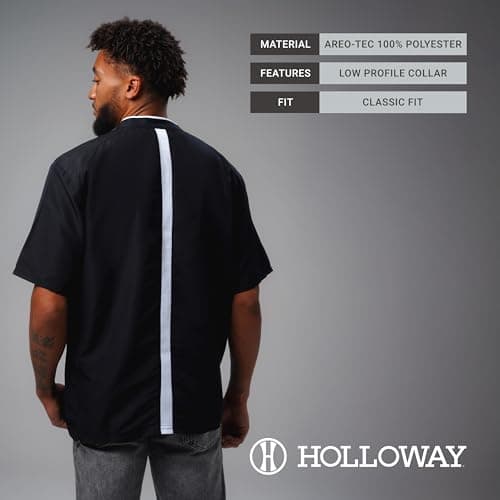 Holloway Clubhouse Short Sleeve Pullover Cage Jacket for Men in Office Casual Wear Lightweight Breathable Comfortable