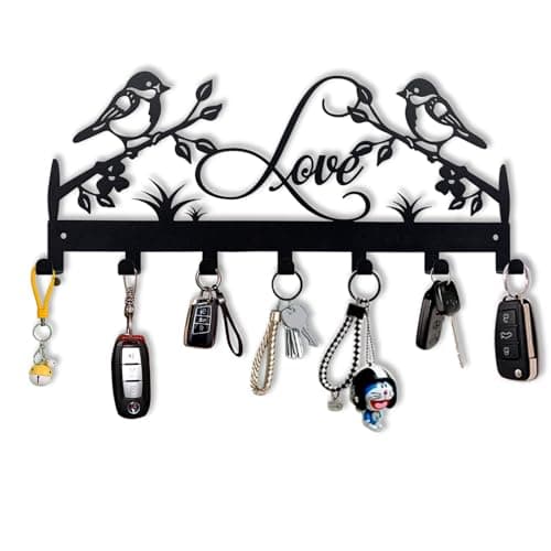 Mountain 12IN Metal Key Holder, Wall Mounted Key Hooks for Kitchen, Entryway, Hallway, Bedroom, Doorway, Key Organizer R
