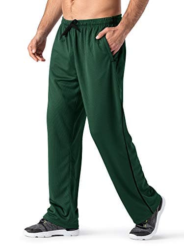 Magnivit Men's Lightweight Sweatpants for Comfortable Athletes with Open Bottom Mesh and Zipper Pockets
| Magnivit Men'