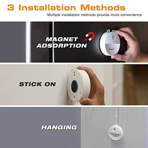 EverBrite LED Motion Sensor Night Light - Cool White, Kitchen & Bathroom, Automated On & Off, 6-Pack with 18 AAA Batteri