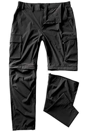 Gash Hao Mens Waterproof Hiking Quick Dry Fishing Pants Outdoor Lightweight Zip Off