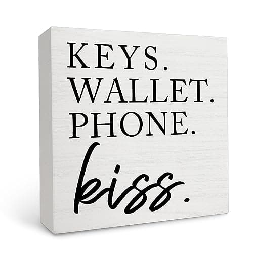 Wooden Entryway Table Decor Box Sign for Keys, Wallet, Phone - Home Decor Trendsetters - Hallway Entryway
| Wooden Entr