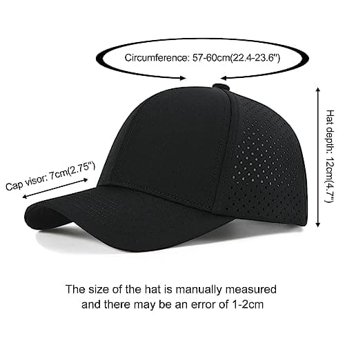 VOBOOM Men Quick Dry Baseball Cap for Summer Sports Laser Cut Mesh Curved Brim Snapback Hat