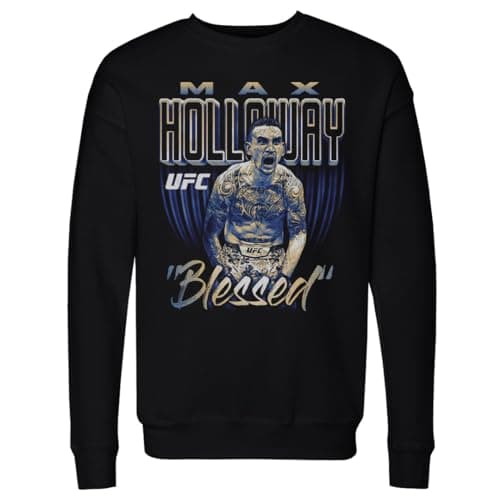 Max Holloway UFC Crewneck Sweatshirt - Fighter Apparel for Men - Gym Workout | 500 LEVEL Bitmap WHT