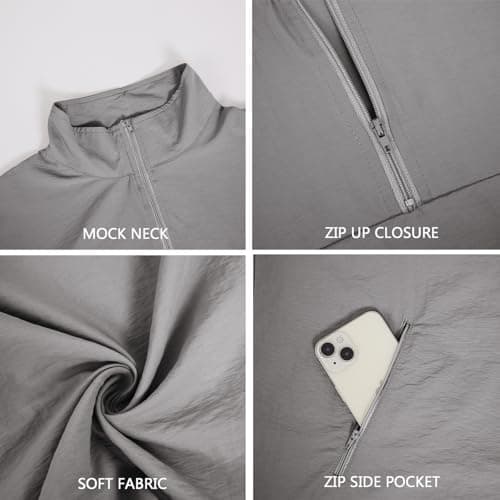 Aulemen Men's Casual Quarter Zip Pullover Golf Windbreakers
| Aulemen Men's Lightweight Jacket for Hiking Running
| Aul
