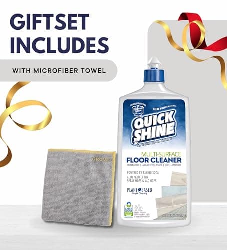 GROVE Quick Shine Multi-Surface Floor Cleaner Liquid 27 oz - No Bucket, Rinse-Free Cleaner for Laminate, Vinyl, and Wood