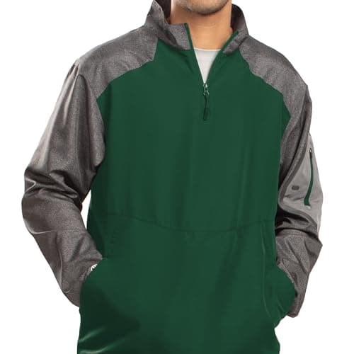 Holloway Raider Pullover Cage Jacket Weather-Resistant Ultra-Light Quarter Zip Sleeve Pocket For Outdoor Travel
| Hollo