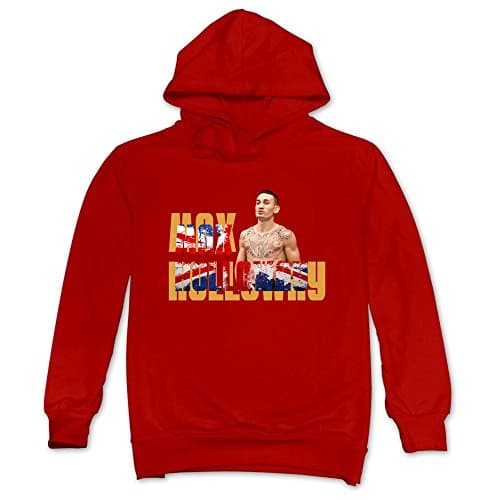 Men's TTATT UFC Max Holloway Hoodies Red for Athletes Post-Workout Relaxation Red Size L