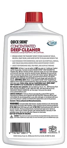 Quick Shine Multi Surface Deep Floor Cleaner and Remover 27oz | Removes Wax Build-Up, Revitalizes Floors & Cleans Grout