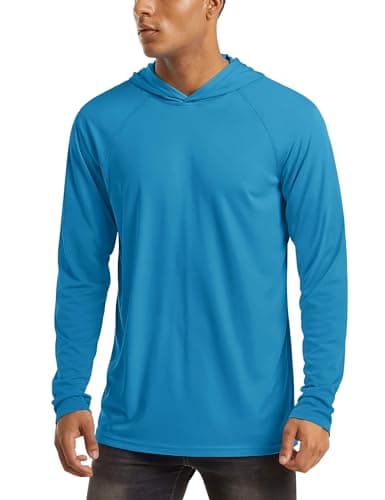 UPF 50+ Men's Hooded Sun Protection T-Shirts for Fishing and Athletic Pursuits
| Men's Hooded UPF 50+ Sun Protection Lo