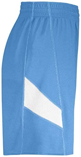 Holloway Ladies Dual-Side Single Ply Shorts: 2XL University Blue/White - Quick Dry Breathable Running Shorts for Women
