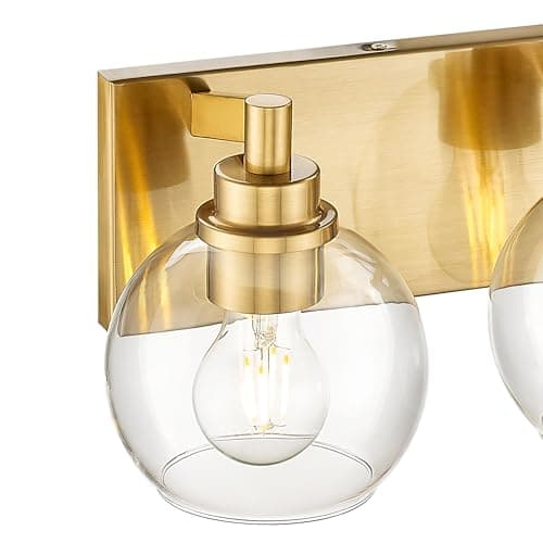 Modern 3-Light Matte Black Bathroom Vanity Light for Kitchen and Bedroom
| Clear Glass Globe Shade Wall Sconces for Bat