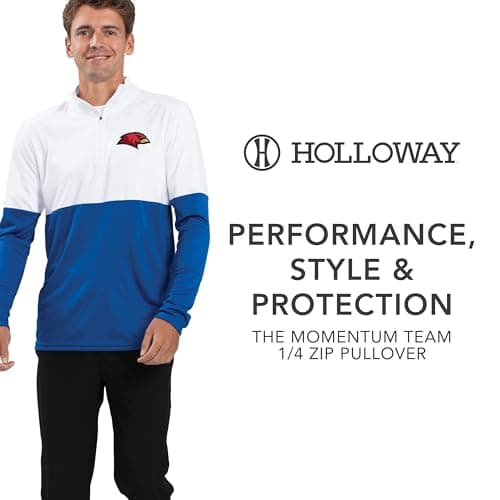 Holloway Men's Momentum Team 1/4 Zip Pullover Premium Fleece Men's Tech Tee for Outdoor Activities
| Holloway Men's Mom
