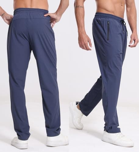 RPOVIG Men's Athletic Sweatpants with Zipper Pockets Workout Gym Running Hiking Active Cooling Stretch Pants  
RPOVIG Me