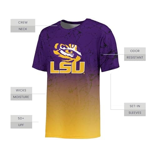 Holloway Men's NCAA Cotton-Touch Poly Marble Tee: Officially Licensed Comfortable Collegiate Shirt for Sport Fans
| Hol