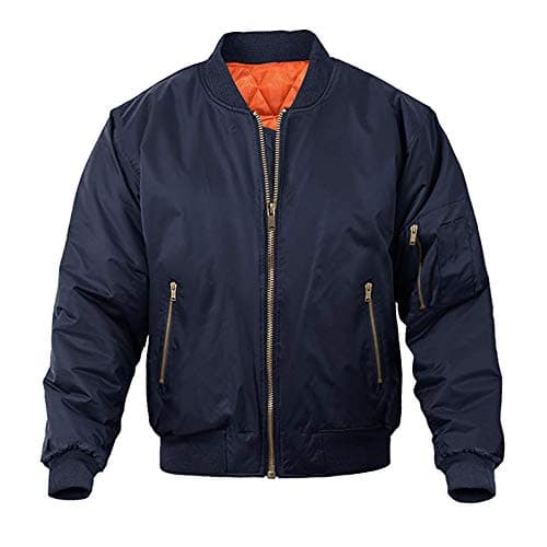 Magnivit Men's Warm Bomber Jacket for Casual Fall Winter and Military Style Outwear
| Magnivit Men's Stylish Bomber Jac