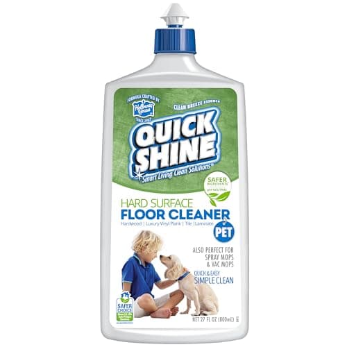 Quick Shine Plant Based Pet Floor Cleaner | Ready to Use, Removes Dirt, Streak Free, No Rinse | Hardwood, Laminate, Luxu