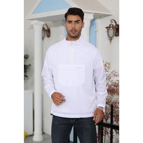 Men's Lightweight Quarter Zip Windbreaker Jacket for Golf, Hiking, and Running
| SEGANUP Men's Lightweight Quarter Zip
